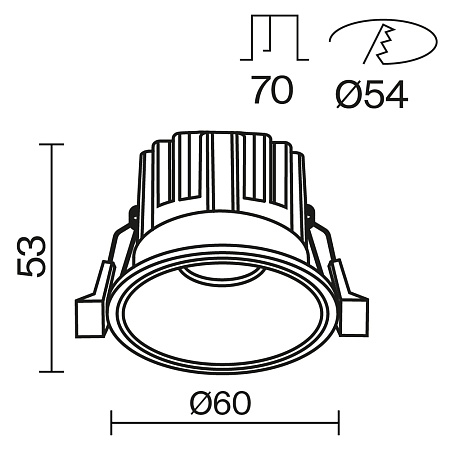 Встраиваемый светильник Technical DL058-7W3K-W - фото