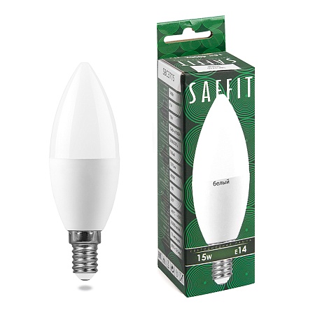 Лампа светодиодная SAFFIT SBC3715 Свеча E14 15W 230V 4000K - фото