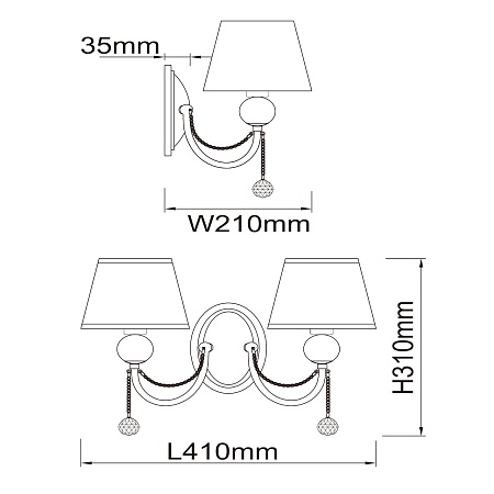 Бра MW-Light Федерика 684021302 - фото