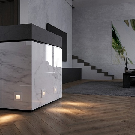 Встраиваемая LED подсветка три режима с датчиком движения (белый) W1154601 - фото