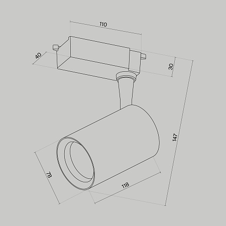 Трековый светильник Technical TR003-1-10W4K-S-B - фото