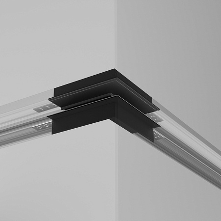 Коннектор внешний Exility встраиваемый под ГКЛ 12,5мм, черный - фото