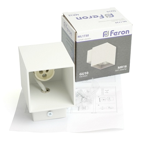 Светильник  настенный Feron ML1730 QUAD   MR16 35W, 230V, GU10,  белый IP20 - фото