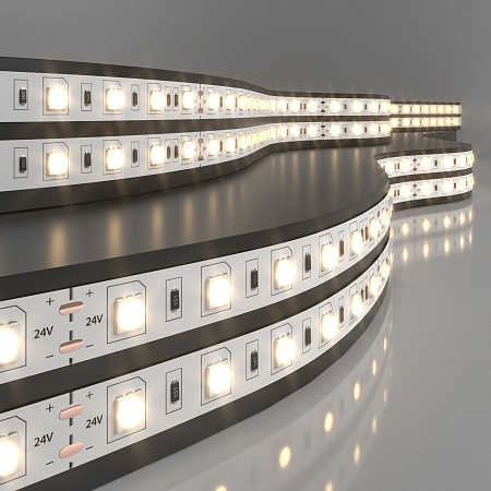 Светодиодная лента 24 В 14,4 Вт/м 60 Led/м 5050 IP20, теплый белый 3300K, 5 м Лента светодиодная 24V 14,4W 60Led 5050 IP20 теплый белый, 5м Elektrostandard - фото