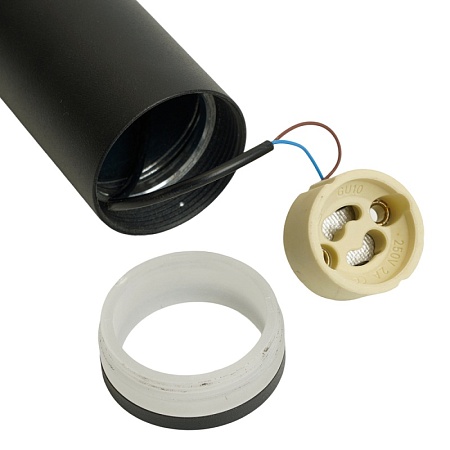 Светильник потолочный Feron ML1008 Barrel LUNA levitation на подвесе MR11 35W 230V, черный 40*250 - фото