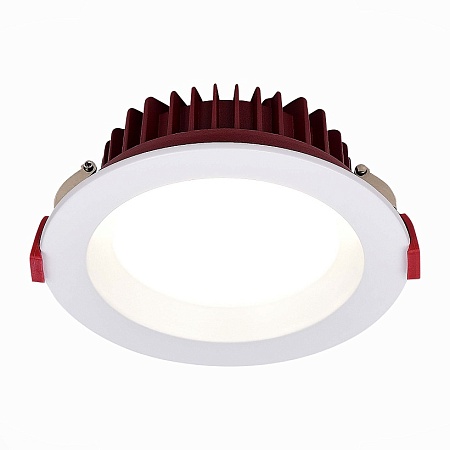 Св-к встр. Белый LED 1*18W 3000K 1 440Lm Ra80 100° IP44 D140xH52 100-240VV ST752.538.18 - фото
