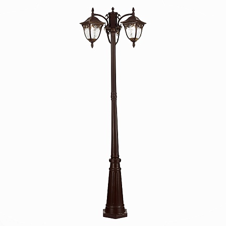 Светильник уличный наземный ST-Luce Кофейный/Кофейный, Прозрачный E27 3*60W SL083.705.03 - фото