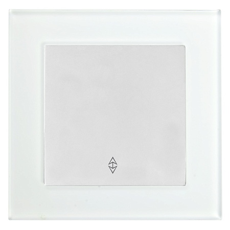 Переключатель 1-клавишный STEKKER  GLS10-7005-01, 250В, 10А, серия Катрин, белый - фото