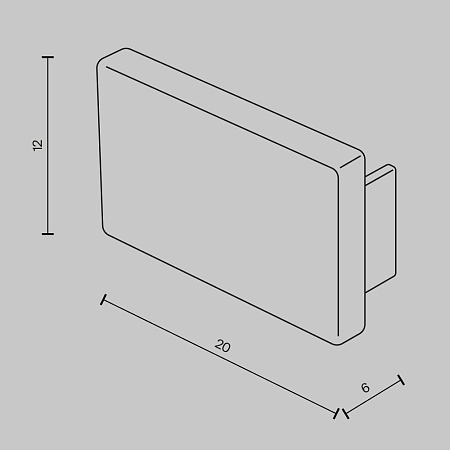 Заглушка для накладного шинопровода, 2 шт. Basity, черный - фото