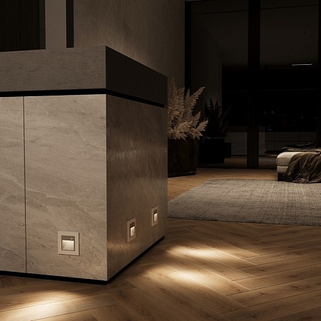 Встраиваемая LED подсветка три режима с датчиком движения (серебряный) W1154606 - фото