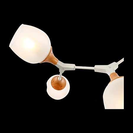 Светильник потолочный Белый, Светлое дерево/Белый E27 5*60W SLE113502-05 - фото