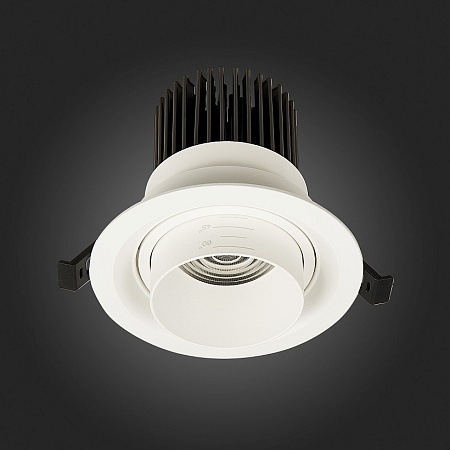 Св-к встр. Zoom Белый LED 1*12W 4000K 960Lm Ra90 15°-60° IP20 D115xH95 170-240V ST701.548.12 - фото