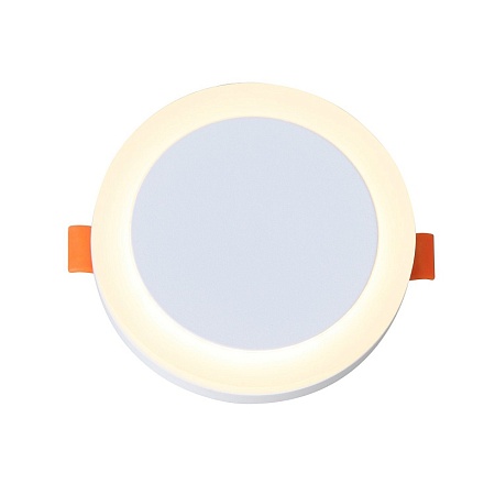 Светильник встраиваемый Белый LED 1*6W 3000K 468Lm Ra>80 120° IP20 D110xH20 170-240V ST104.502.06 - фото
