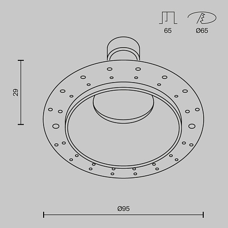 Встраиваемый светильник Technical DL126-GU10-TRS-MG - фото