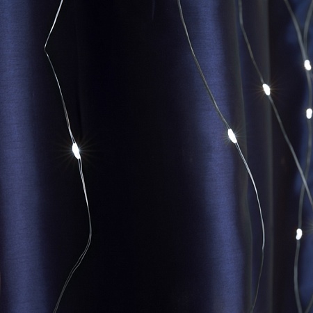 Светодиодная гирлянда Feron CL591 занавес типа Роса 3*3м  + 3м 5000К USB, прозрачный шнур - фото