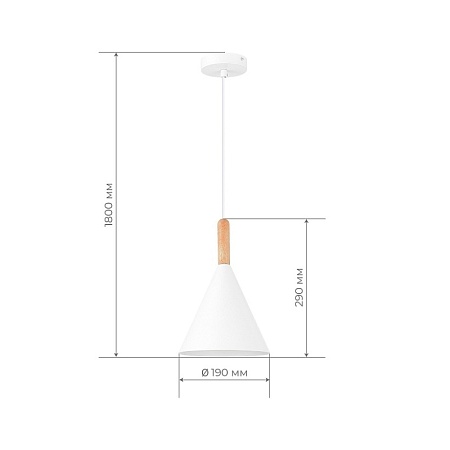 Светильник подвесной Черный/Белый E27 1*40W SLE1255-413-01 - фото