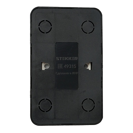 Розетка 2-местная б/з открытой установки, STEKKER, 250В, 10А, IP20, серия София, черный, MST10-12-02 - фото