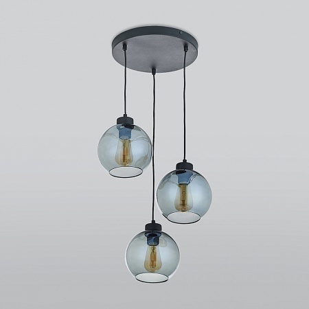 Подвесной светильник со стеклянными плафонами 2612 Cubus Graphite - фото