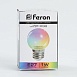Лампа светодиодная Feron LB-37 Шарик прозрачный E27 1W 230V RGB плавная смена цвета - фото
