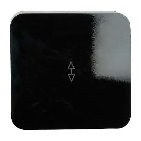 Переключатель открытой установки 1-клавишный, STEKKER, 250В, 10А, IP20, серия София, черный, MSW10-12-02 - фото