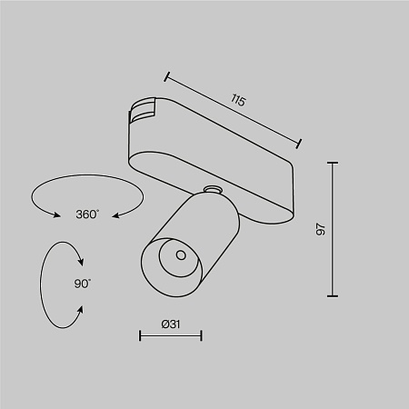 Трековый светильник Technical TR103-1-5W4K-M-W - фото