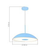 Светильник подвесной ST-Luce Голубой/Голубой LED 1*24W 3000K SL6128.703.01