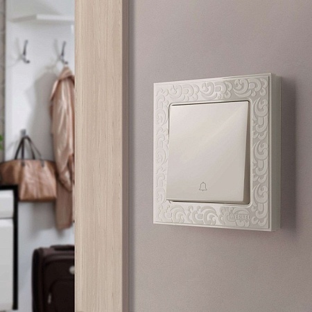 W0012303/ Рамка на 1 пост Flock (слоновая кость) W0012303 - фото