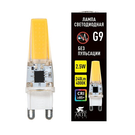 Светодиодная лампа Arte Lamp LUGO Капсульная 2.5W 240Lm 4000К G9 A0925-4K - фото