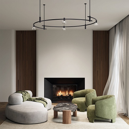 Esthetic Magnetic Шинопровод Round черный Ø1500 85217/00 Elektrostandard - фото