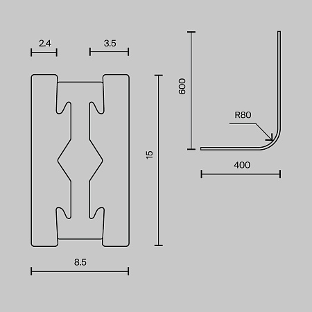 Комплектующие для трековой системы Technical TRX154-RC80-BS - фото