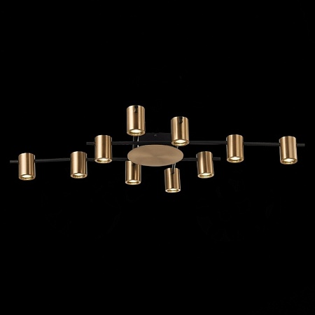 Светильник потолочный ST-Luce Черный/Латунь GU10 10*7W SL1207.402.10 - фото