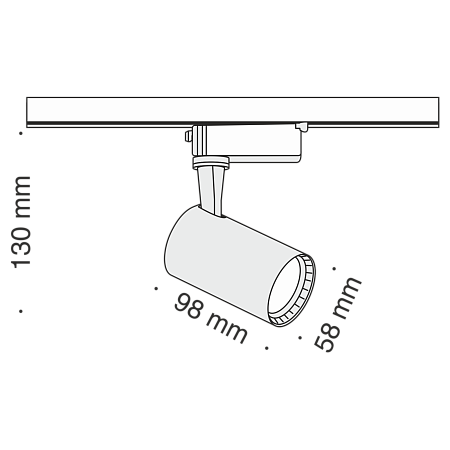 Трековый светильник Technical TR003-1-6W3K-B - фото