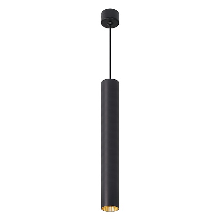 Светильник потолочный Feron ML1018 Barrel levitation на подвесе MR11 35W 230V, черный + золото 40*250 - фото