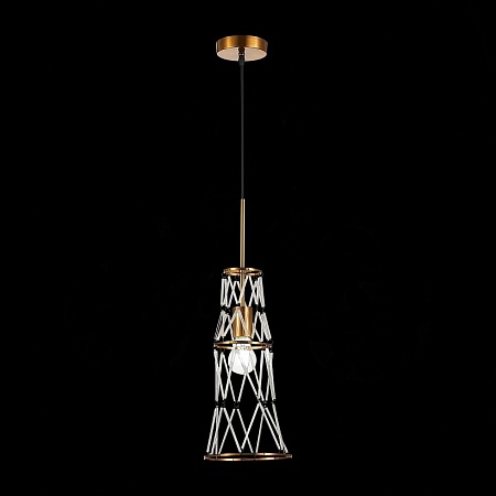 Светильник подвесной ST-Luce Золотистый/Золотистый, Прозрачный E27 1*60W SL1016.203.01 - фото