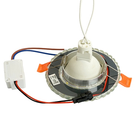 Светильник встраиваемый с белой LED подсветкой Feron CD905 потолочный MR16 G5.3 белый - фото