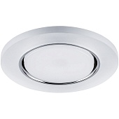 Светильник встраиваемый с белой LED подсветкой Feron CD5020 потолочный GX53 без лампы, белый матовый
