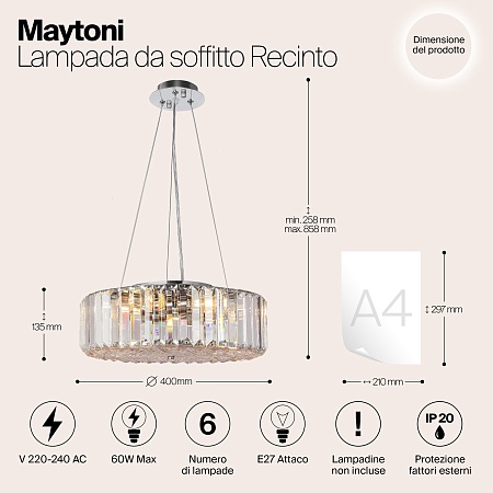 Потолочный светильник Maytoni Recinto MOD080CL-06CH - фото