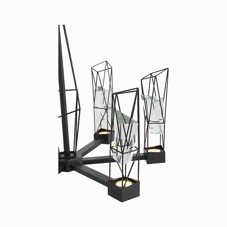 Люстра подвесная ST-Luce Серый графит/Серый графит, Прозрачный LED 6*8W 4000K SL815.303.06 - фото