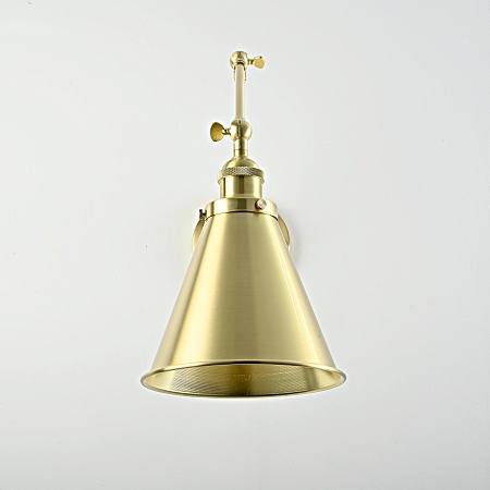Бра Gloce Cone Shade Loft Industrial Metal Tall Gold Imperiumloft 74698-22 - фото