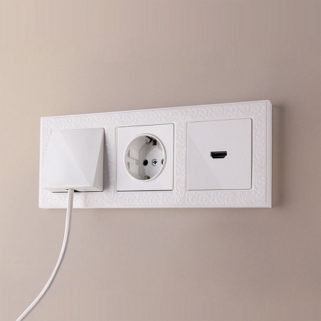 Розетка HDMI белый WL01-60-11 - фото