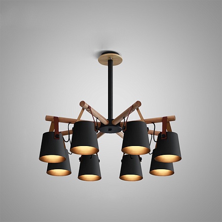 Люстра Потолочная На Штанге Natura C8 Black Imperiumloft 178002-26 - фото