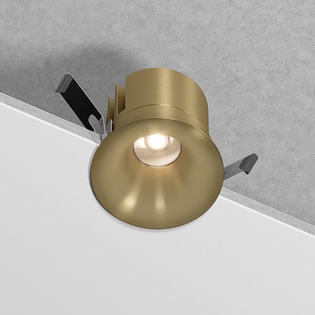 Светильник встраиваемый светодиодный Bliss 15W 4000K латунь 25070/LED Elektrostandard - фото