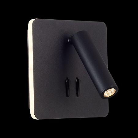Светильник настенный Черный LED 1*9W 3000K 624Lm Ra>80 IP20 L-xW140xH140 170-240V SL1586.431.01 - фото