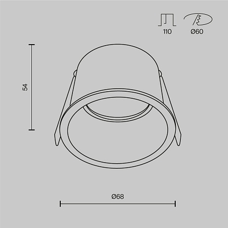 Встраиваемый светильник Technical Reif DL049-01W - фото