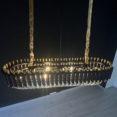 Большая Многоярусная Люстра Odeon Smok Glass 7-Tier Стекло Смок Диаметр 118 См Imperiumloft 156504-22 - фото