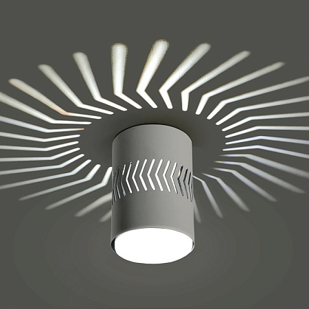 Светильник потолочный Feron HL352 12W, 230V, GX53 и подсветка 1W, 4000K, белый - фото