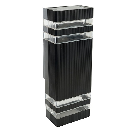 Светильник садово-парковый  Feron.ONE DH0807-P, на стену вверх/вниз,  2*GU10 220-240V, черный пластик - фото