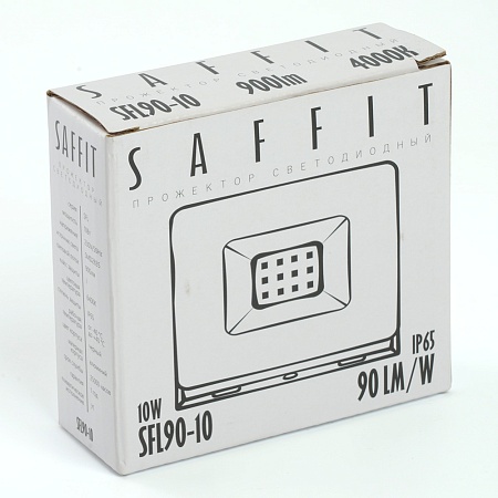 Светодиодный прожектор SAFFIT SFL90-10 IP65 10W 6400K черный - фото