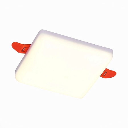 Св-к встр. Белый LED 1*8W 3000K 690Lm Ra80 120° IP20 L90xW90xH20 85-265V ST700.038.08 - фото