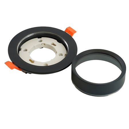 Светильник встраиваемый Feron DL504 потолочный GX53 черный круг IP44 - фото